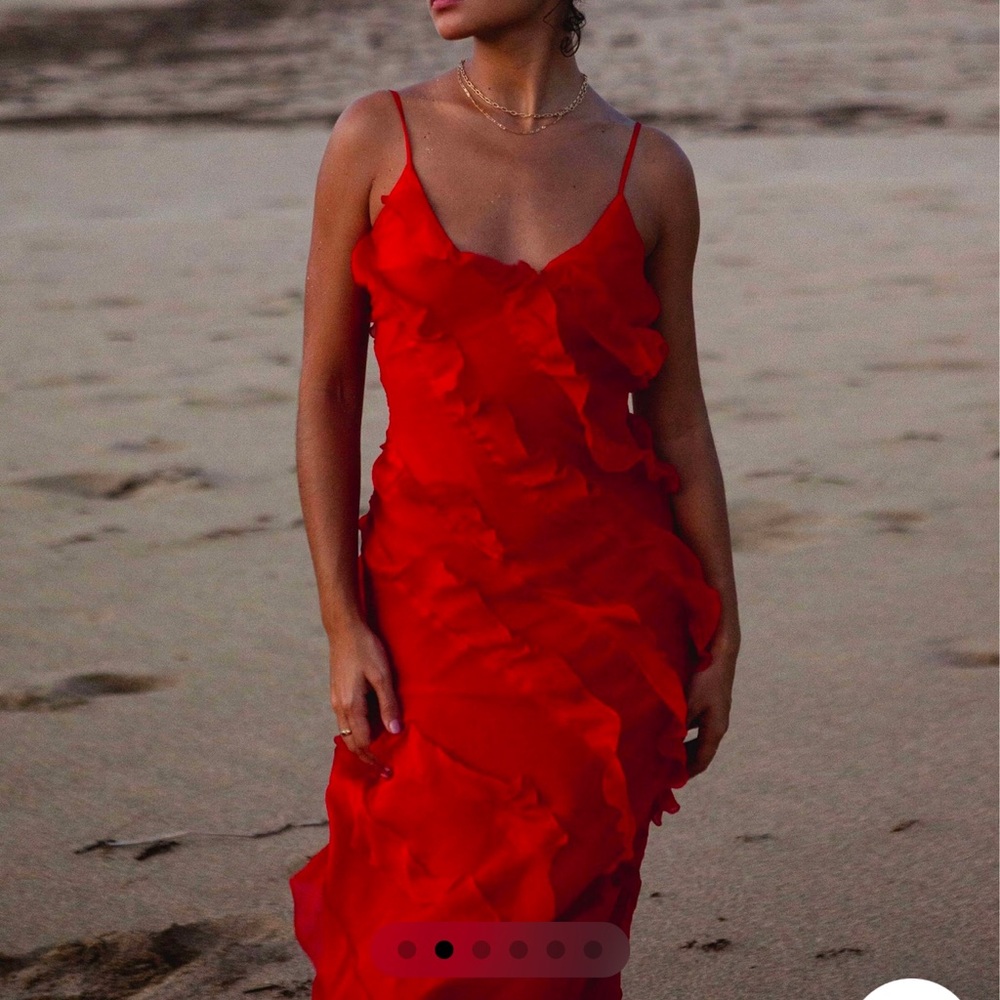 Rat & Boa Cecelia Red Maxi Dress - Size S - Picture 2 of 16